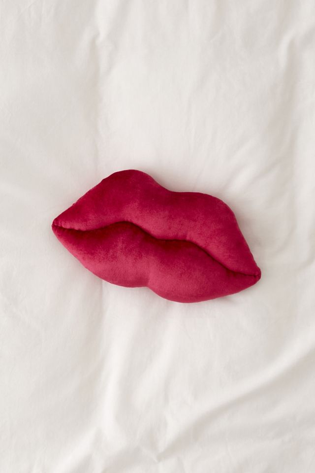 Velvet Lips Throw Pillow #2