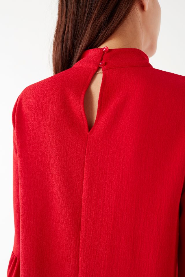 UO Mock-Neck Bell Sleeve Blouse #1
