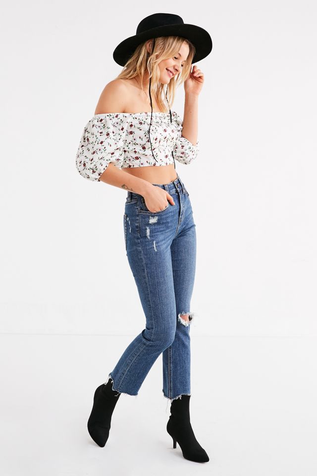 UO Off-The-Shoulder Puff-Sleeve Top #1