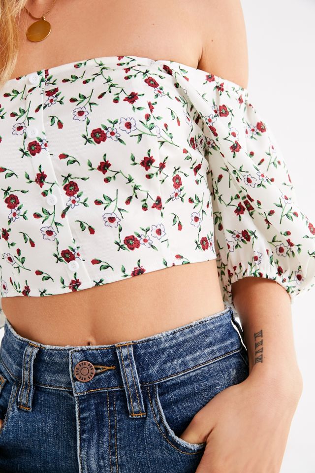 UO Off-The-Shoulder Puff-Sleeve Top #2