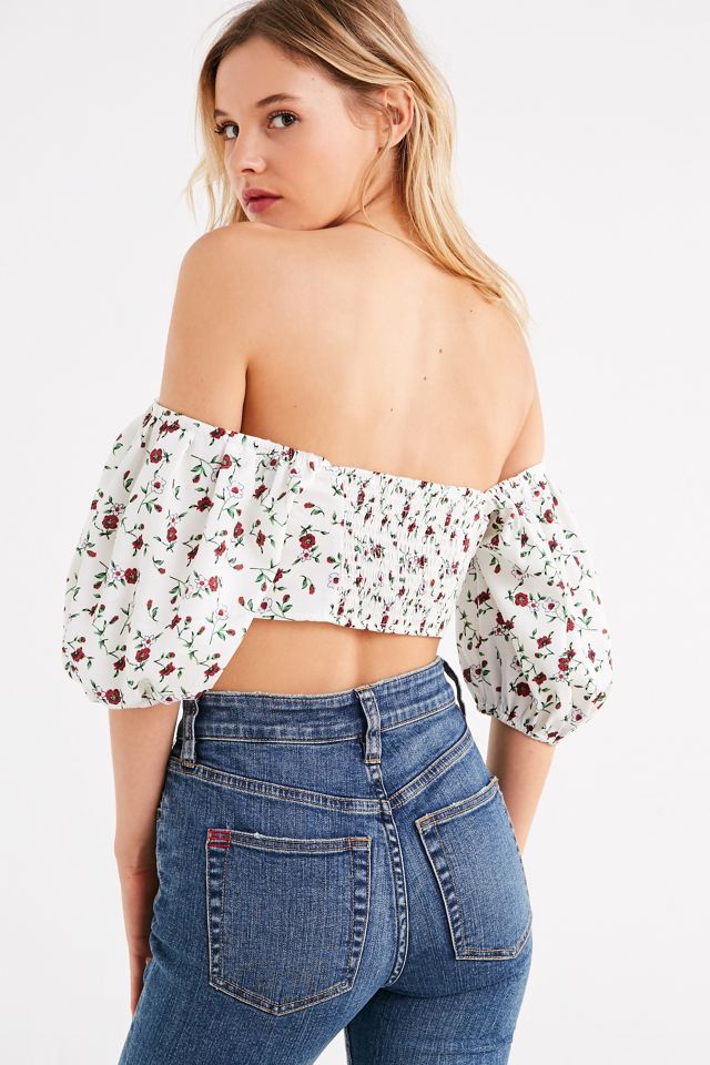 UO Off-The-Shoulder Puff-Sleeve Top #3