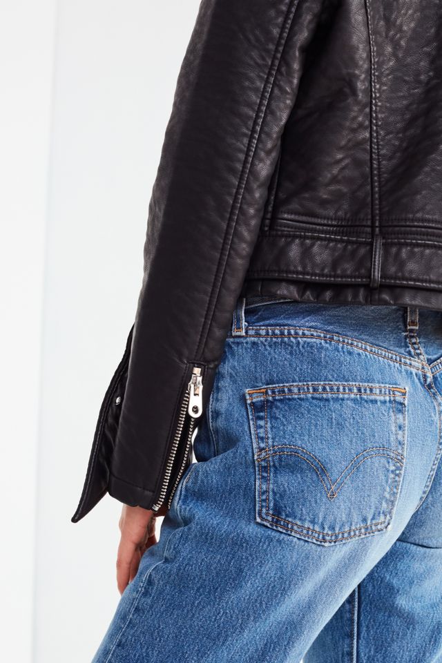 UO Pebbled Faux Leather Moto Jacket #2