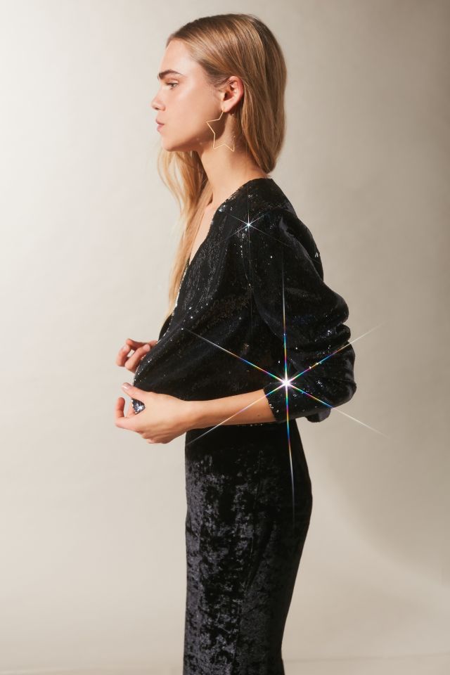 UO Rosalie Sequin Cropped Jacket #3