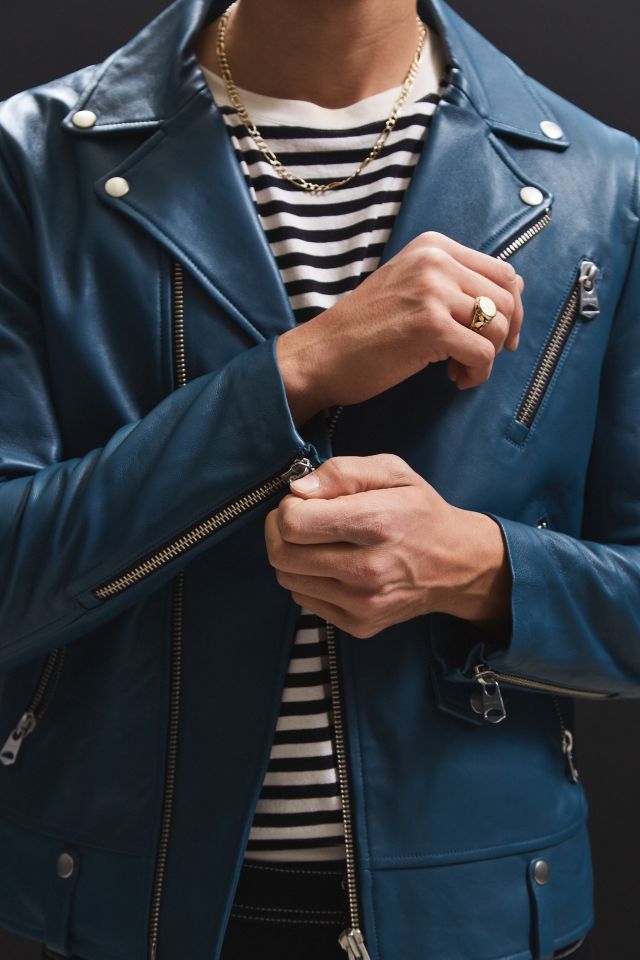 Blouson moto en cuir Fenton Mackage #1