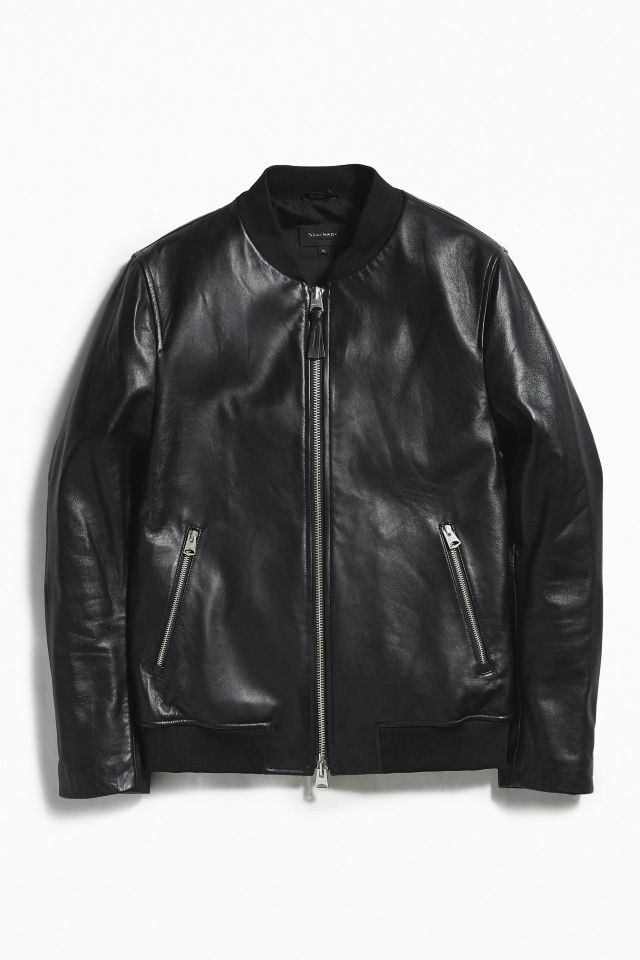 Mackage Fergus Leather Bomber Jacket | Urban Outfitters