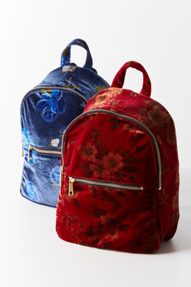 Beyond Retro Nikki Velvet Printed Mini Backpack #1