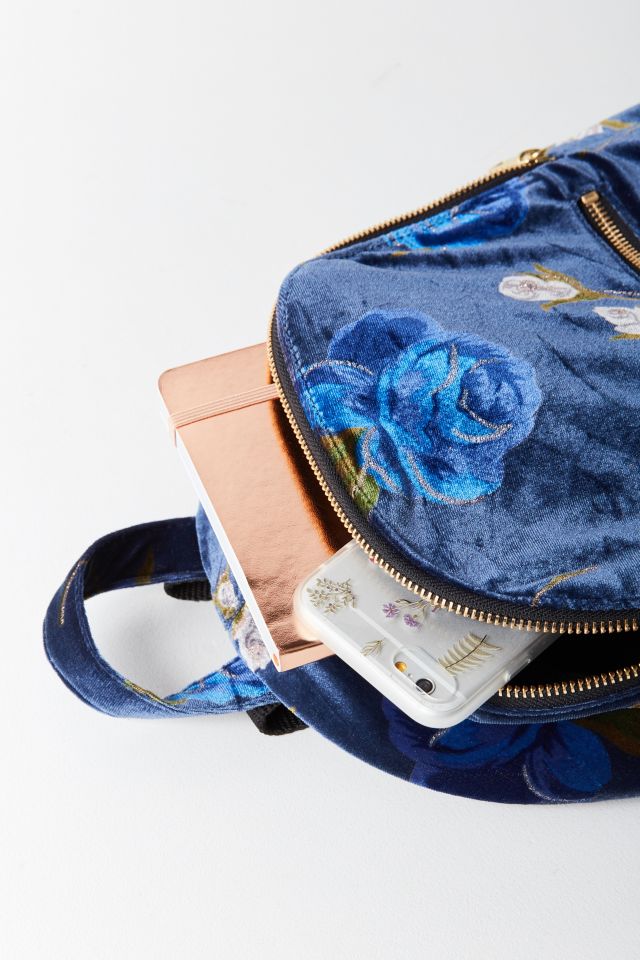 Beyond Retro Nikki Velvet Printed Mini Backpack #3