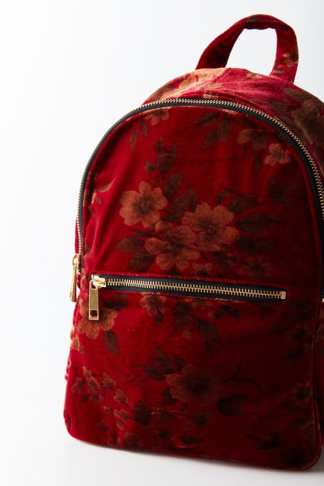 Beyond Retro Nikki Velvet Printed Mini Backpack #4
