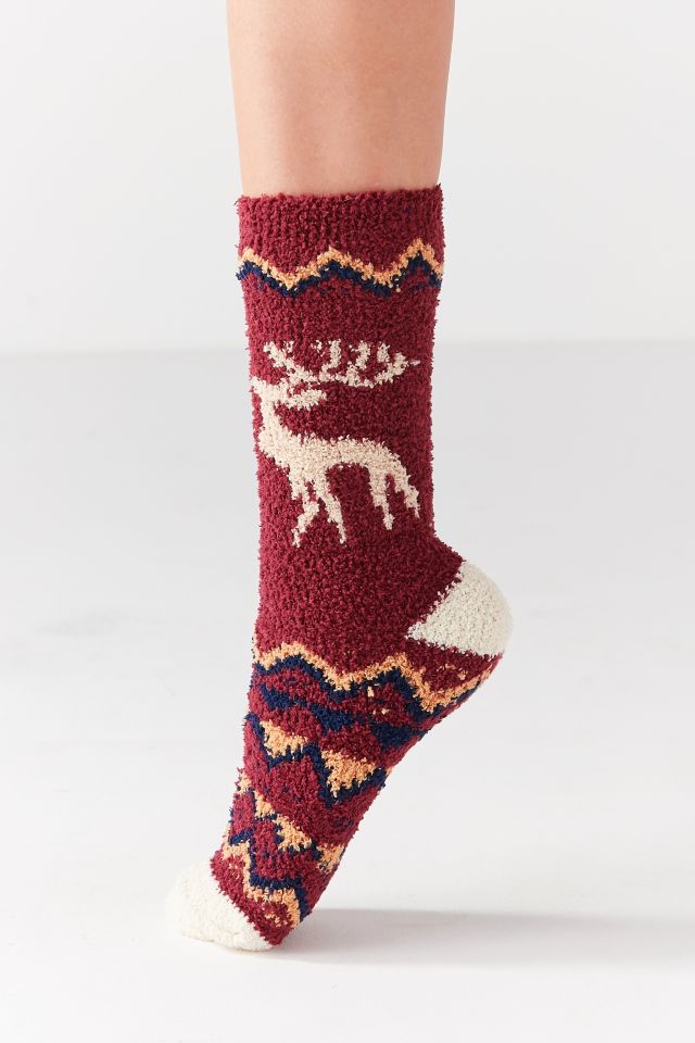 Out From Under Reindeer Plush Crew Sock #1