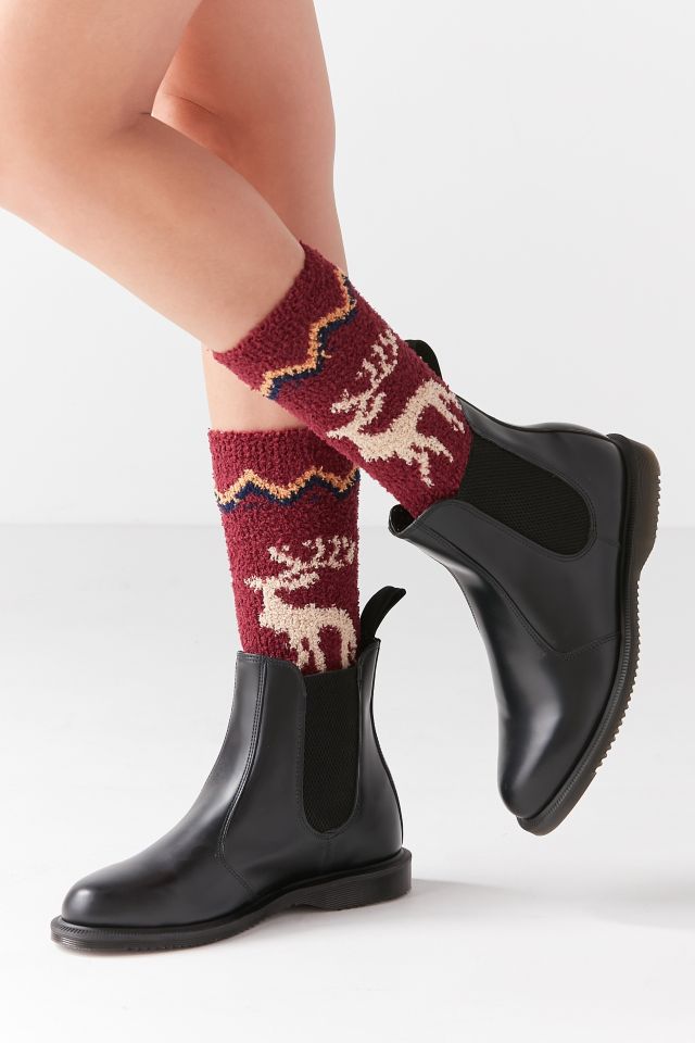 Out From Under Reindeer Plush Crew Sock #3