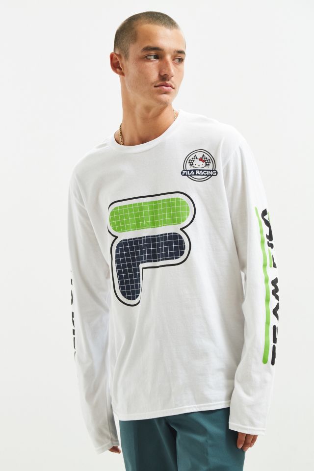 FILA X Sanrio For UO Green + Navy Racing Long Sleeve Tee #2