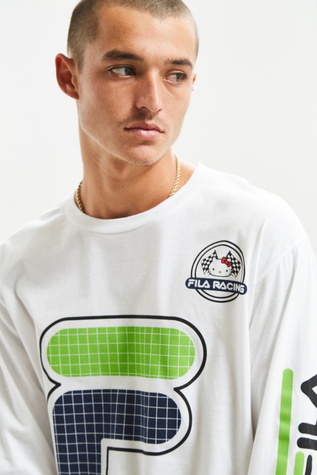 FILA X Sanrio For UO Green + Navy Racing Long Sleeve Tee #4