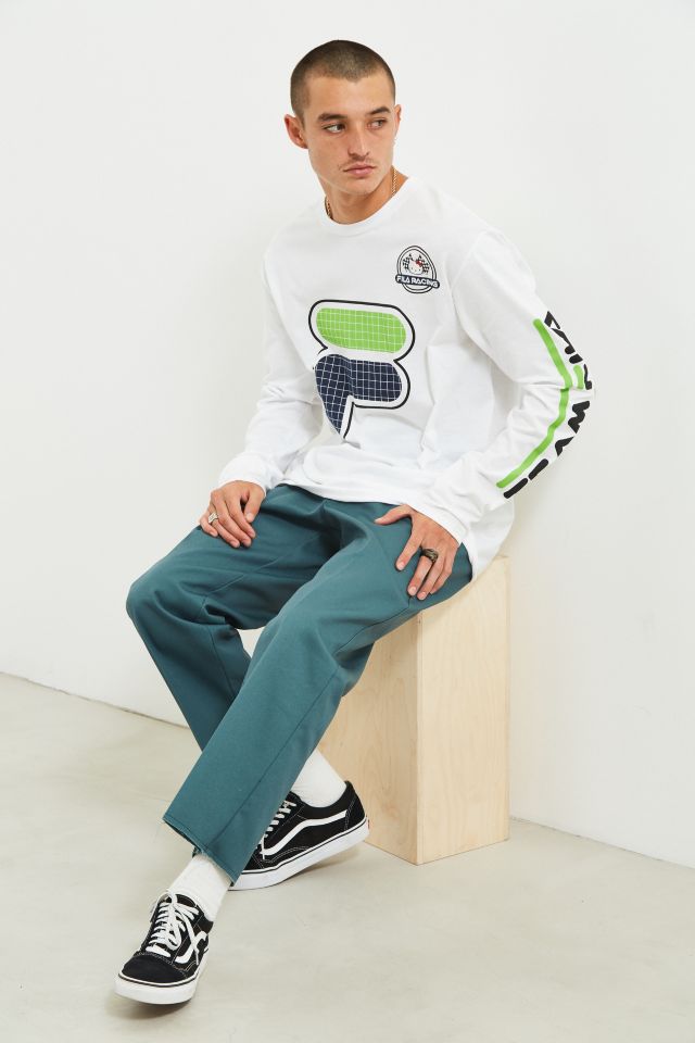 FILA X Sanrio For UO Green + Navy Racing Long Sleeve Tee #5