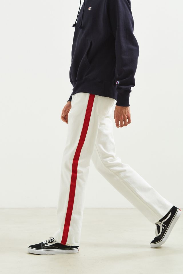 Jeans droit blanc à bande rouge Calvin Klein #2