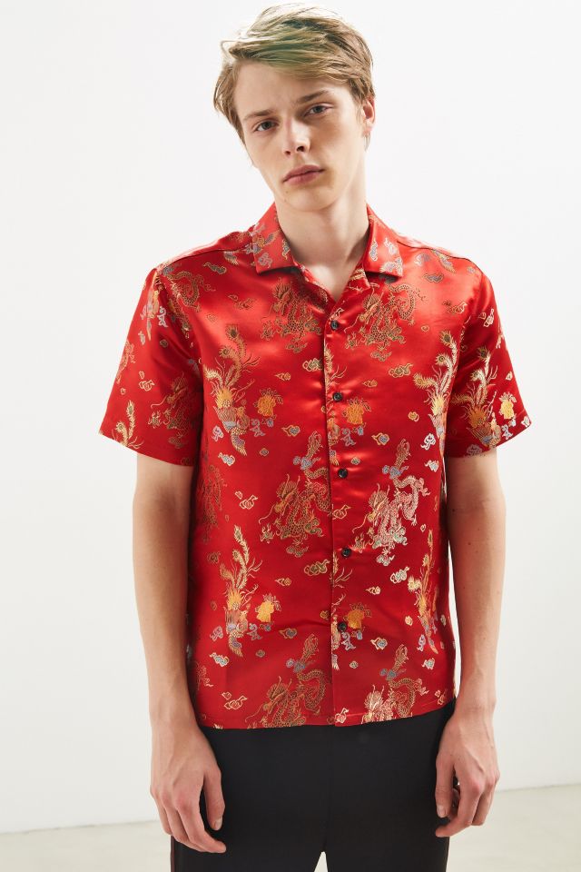 UO Brocade Short Sleeve Button-Down Shirt #2