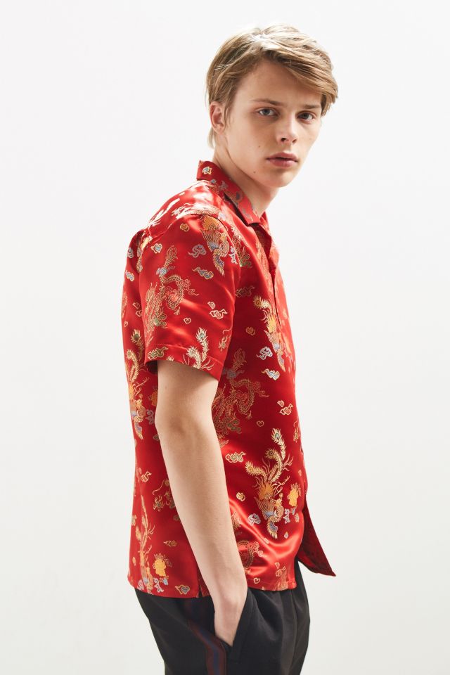 UO Brocade Short Sleeve Button-Down Shirt #3
