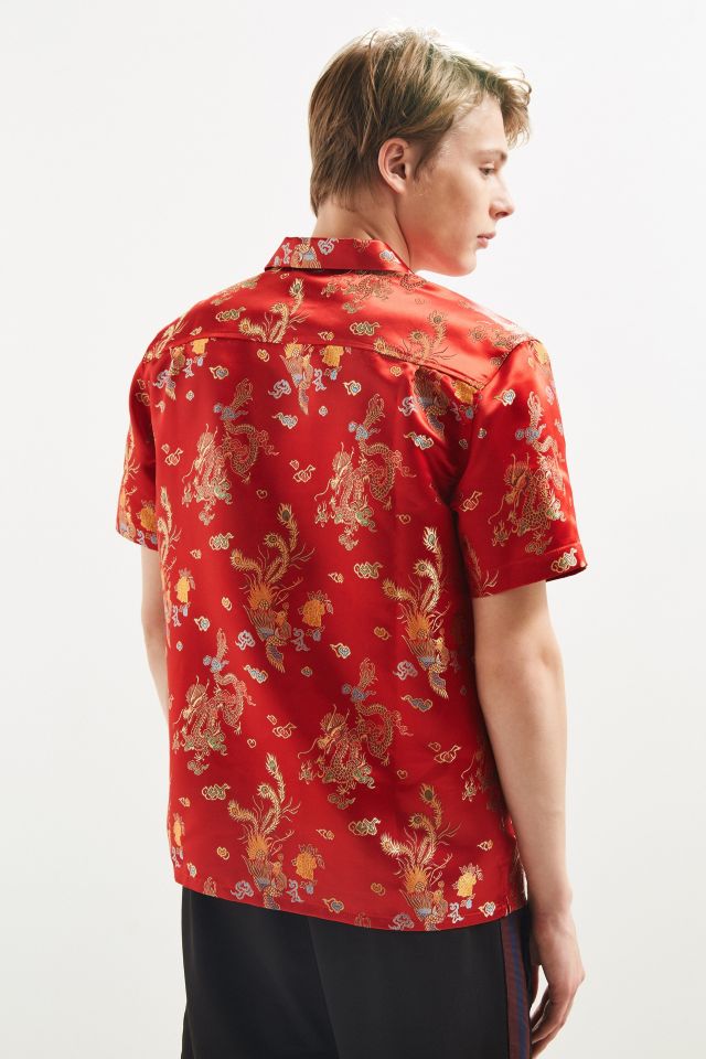 UO Brocade Short Sleeve Button-Down Shirt #4