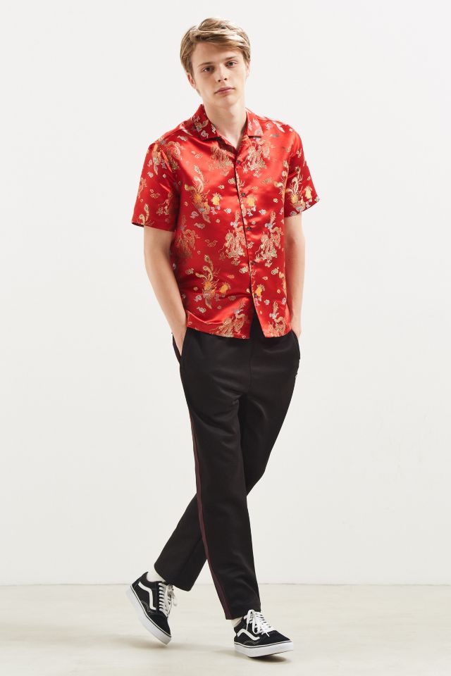 UO Brocade Short Sleeve Button-Down Shirt #5