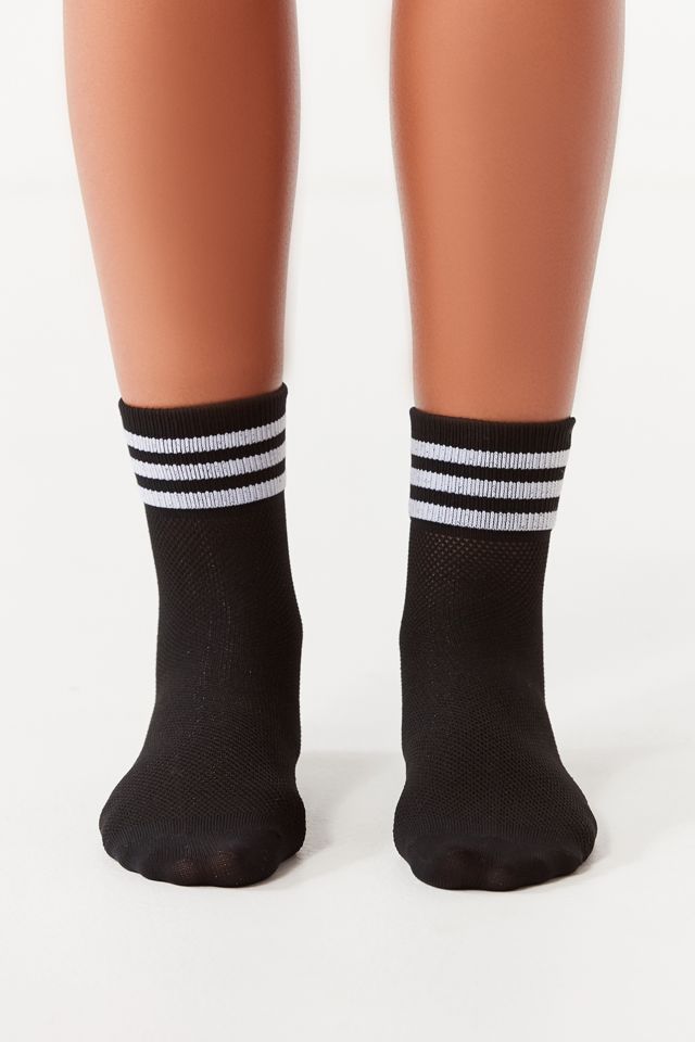 adidas Originals Mesh Striped Black Quarter Sock #1