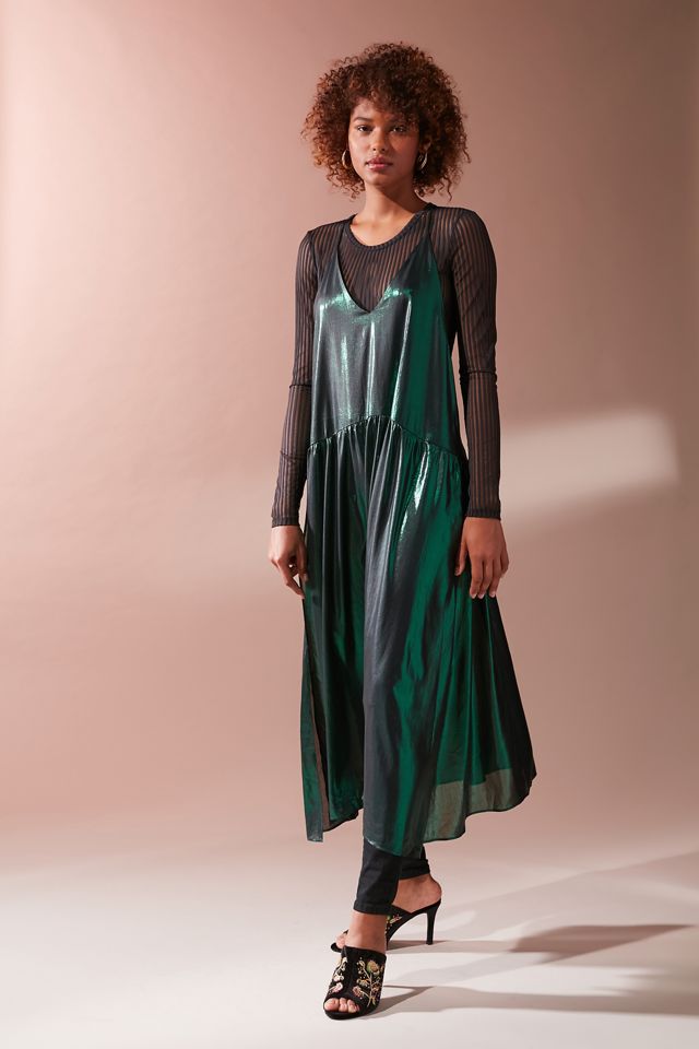 UO Sinestro Metallic Drop-Waist Tunic #1