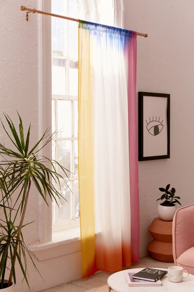 Rainbow Airbrush Border Window Curtain #1