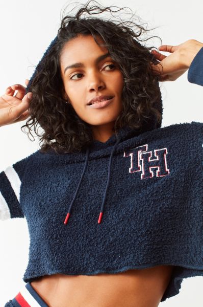 Tommy hilfiger outlet women's cropped sweatshirt