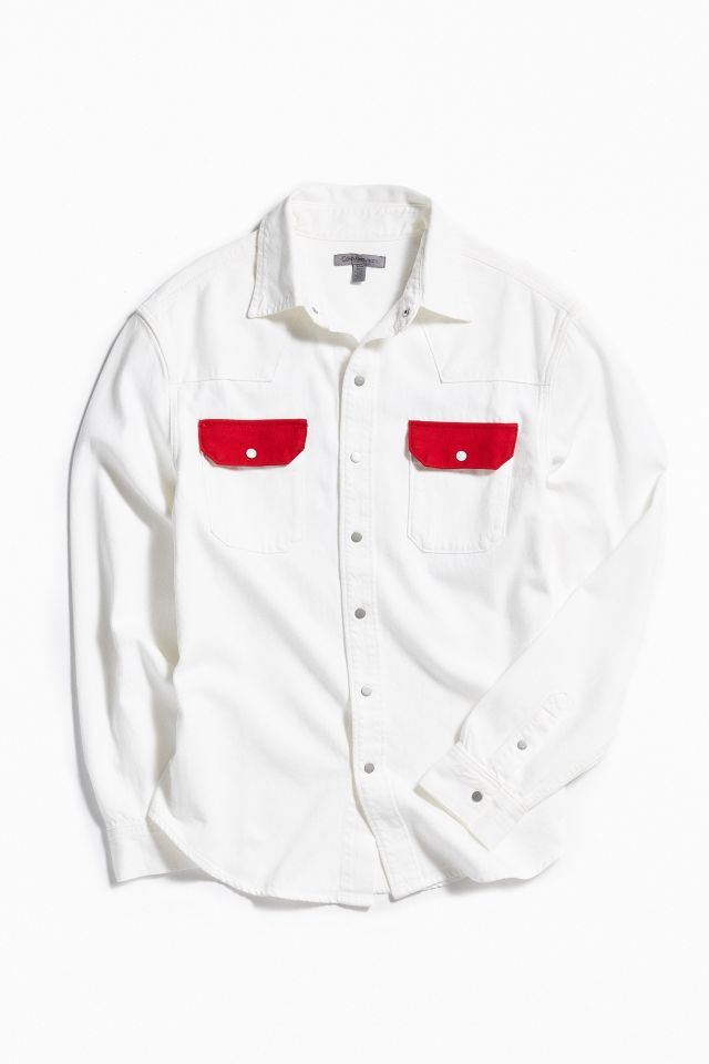 Calvin Klein Blocked Denim Western Shirt #1
