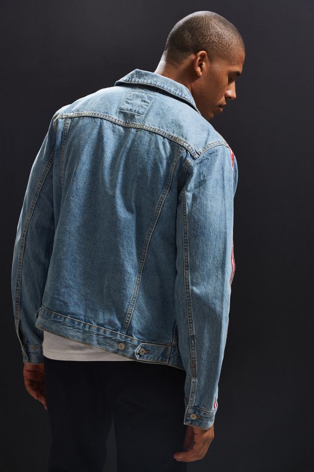 Blouson de camionneur en denim à deux tons avec rayures sur les côtés BDG #3