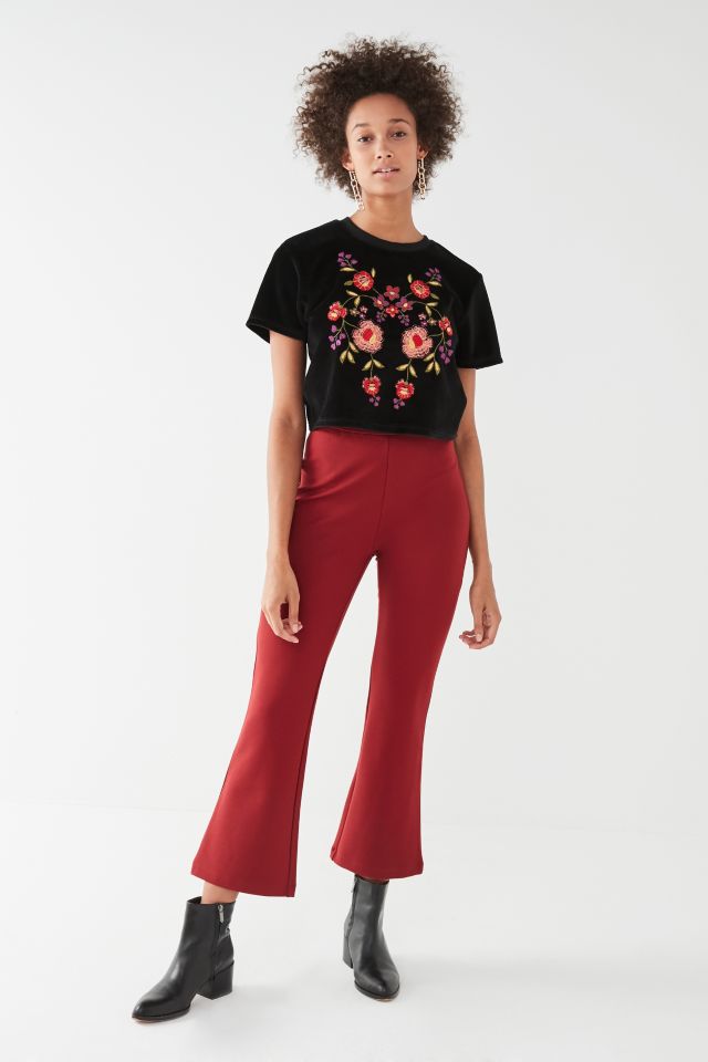UO Embroidered Velvet Tee #3