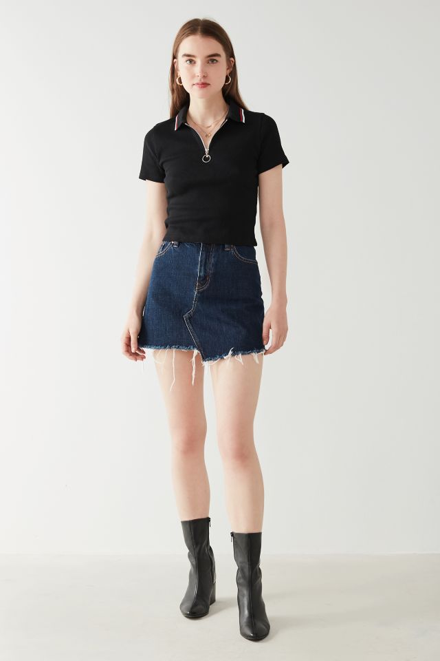 UO Tipped Half-Zip Cropped Polo Shirt #2