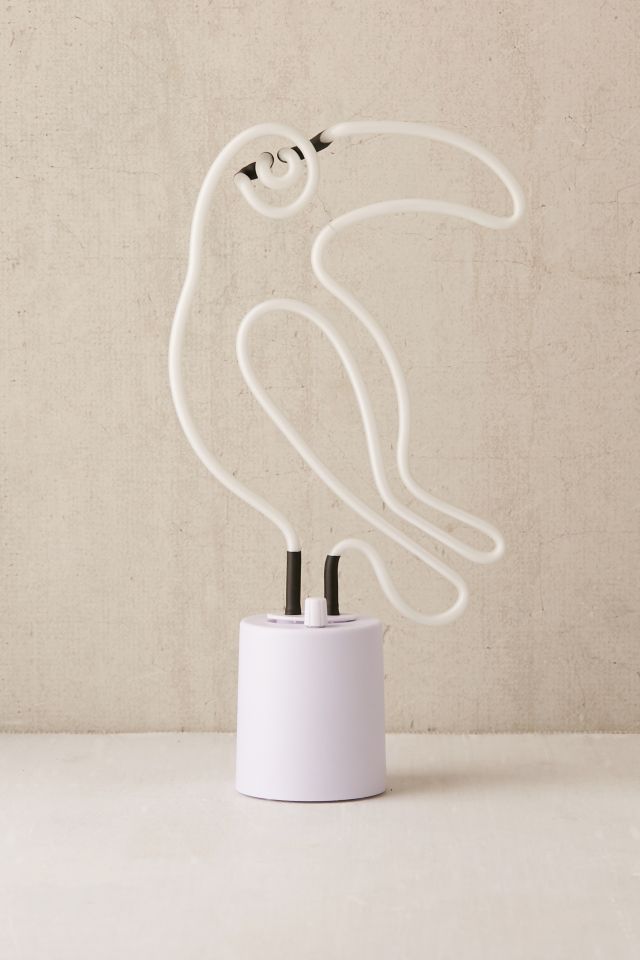 Lampe de table avec signe néon toucan #1