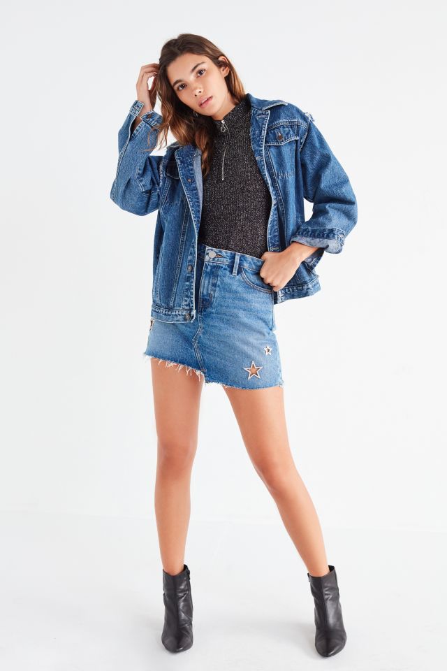 UO Shimmer Mock-Neck Zip Top #1