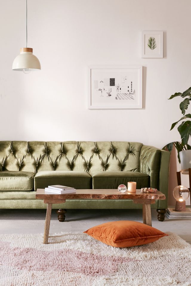 Urban outfitters velvet deals sofa