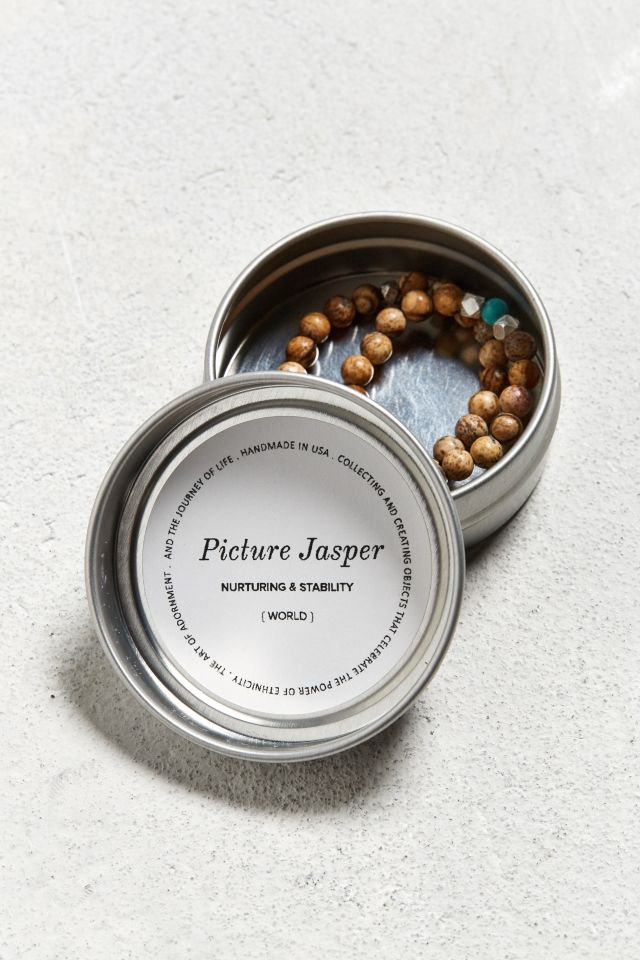 Bracelet de jaspe paysage BRANCO #1