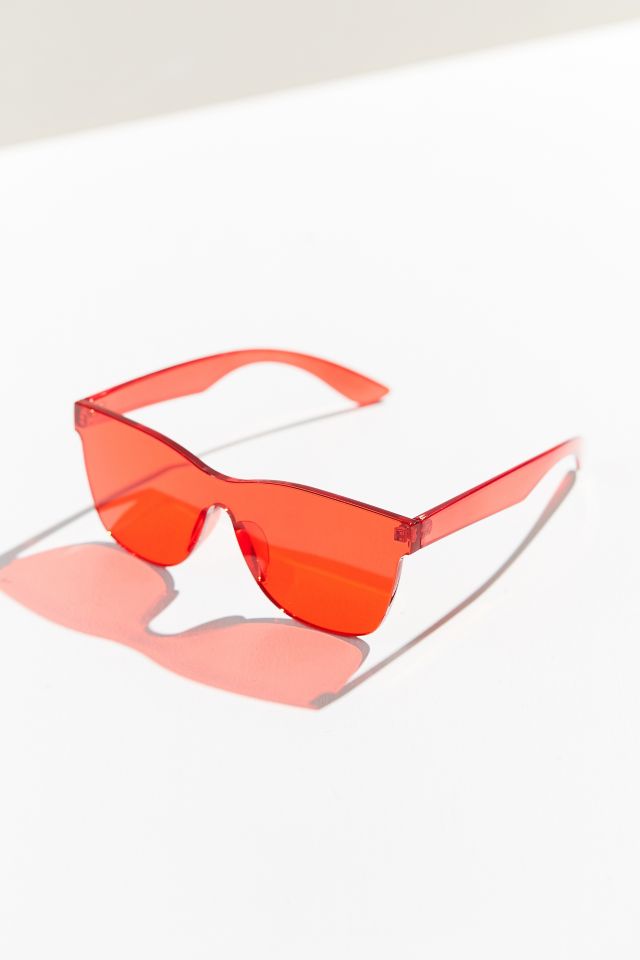 Lunettes de soleil carrées translucides à coupe simple #1