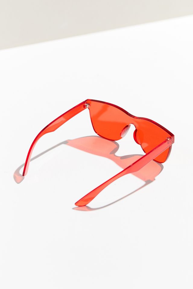 Lunettes de soleil carrées translucides à coupe simple #2