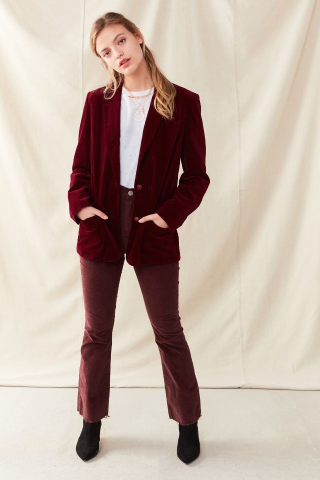 Vintage Oversized Velvet Blazer #1