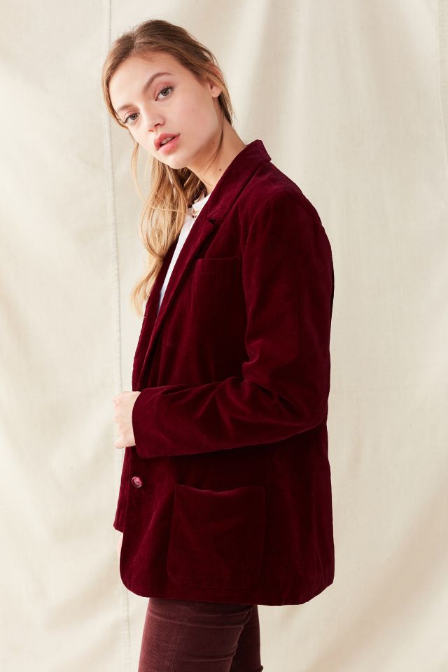 Petite Veluro Oversized Velvet Blazer