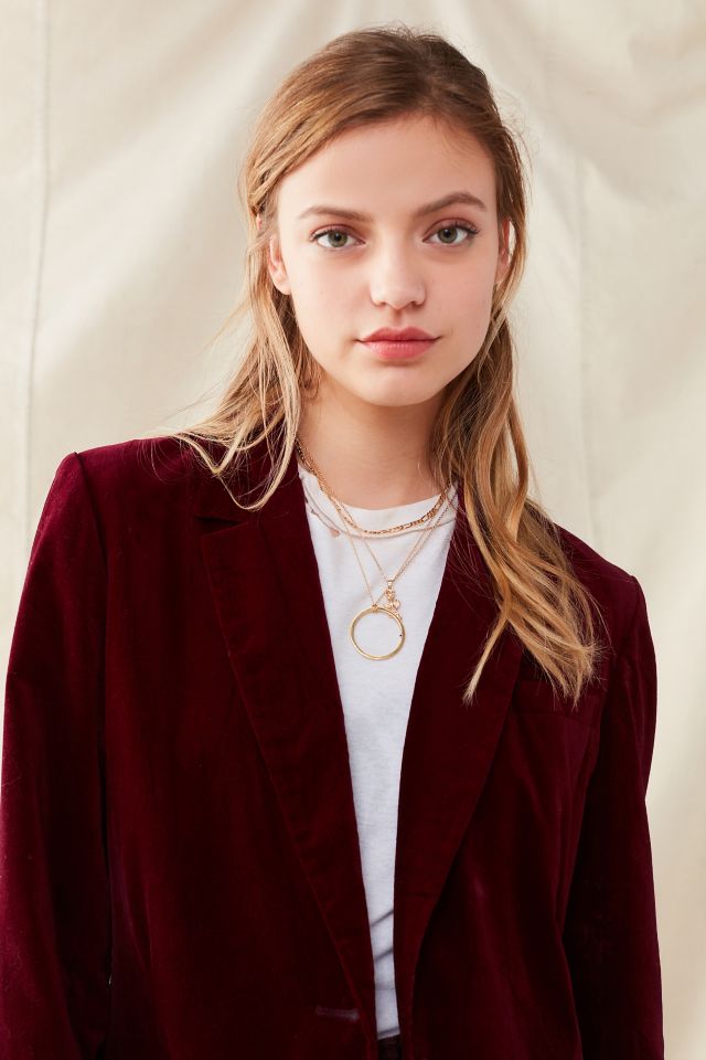Vintage Oversized Velvet Blazer #5
