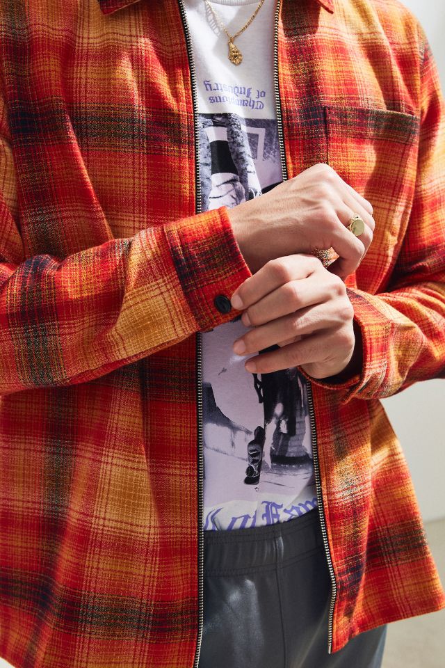 Stussy Crepe Plaid Zip Shirt #3