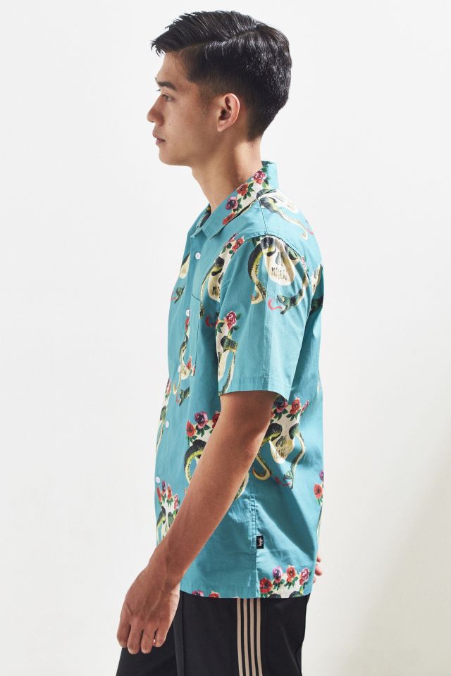 Stussy Skull Short Sleeve Button-Down Shirt #3