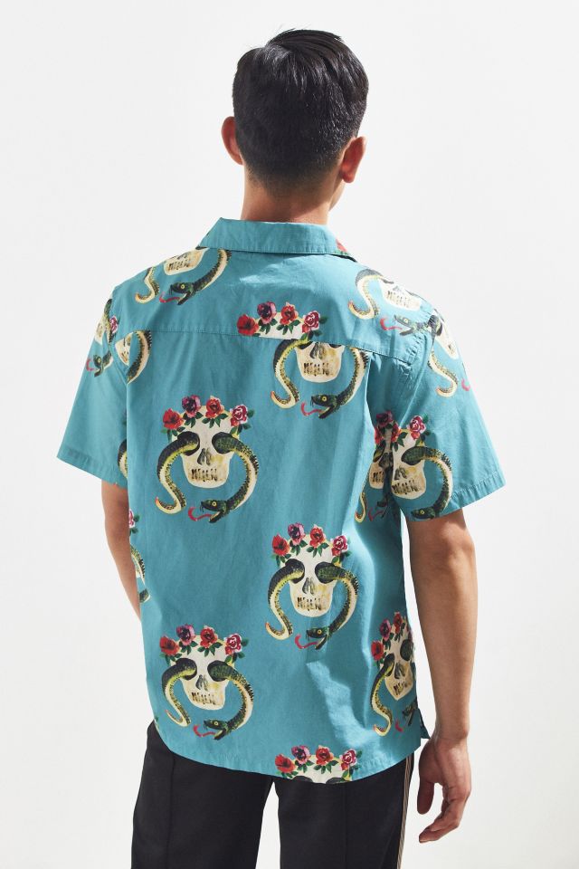 Stussy Skull Short Sleeve Button-Down Shirt #4