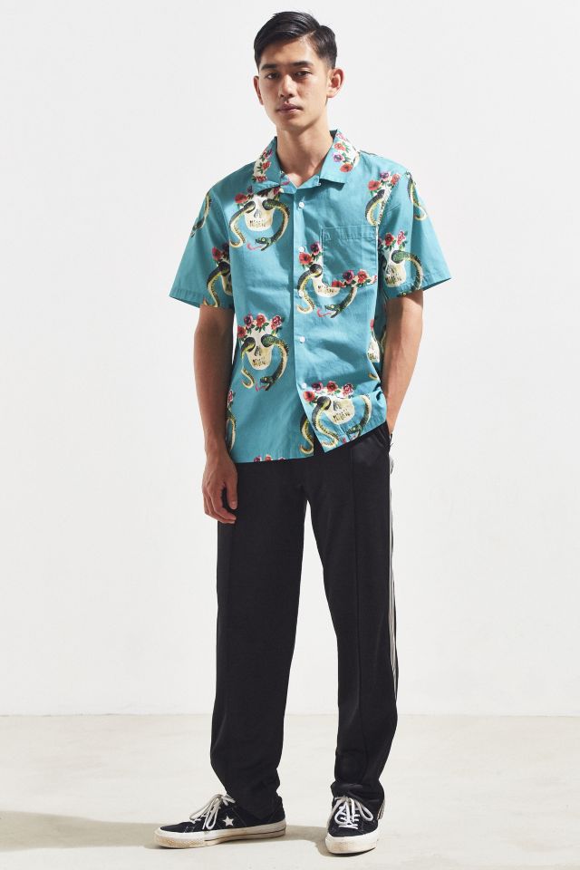 Stussy Skull Short Sleeve Button-Down Shirt #5