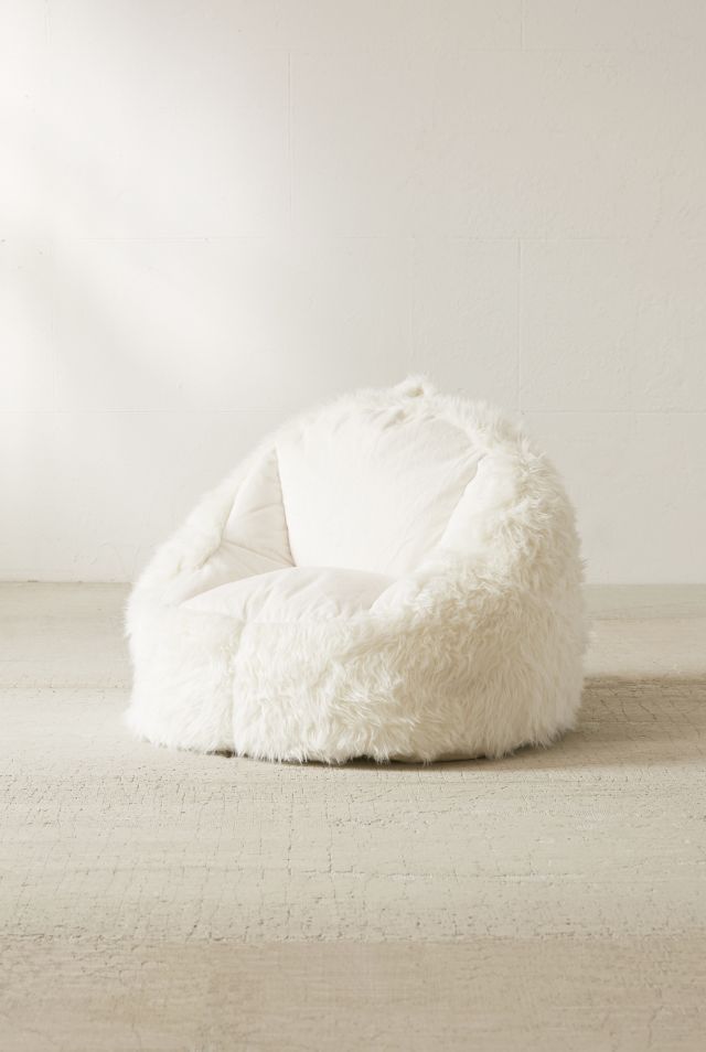 Faux Fur Electronics Storage Bean Bag Chair #2