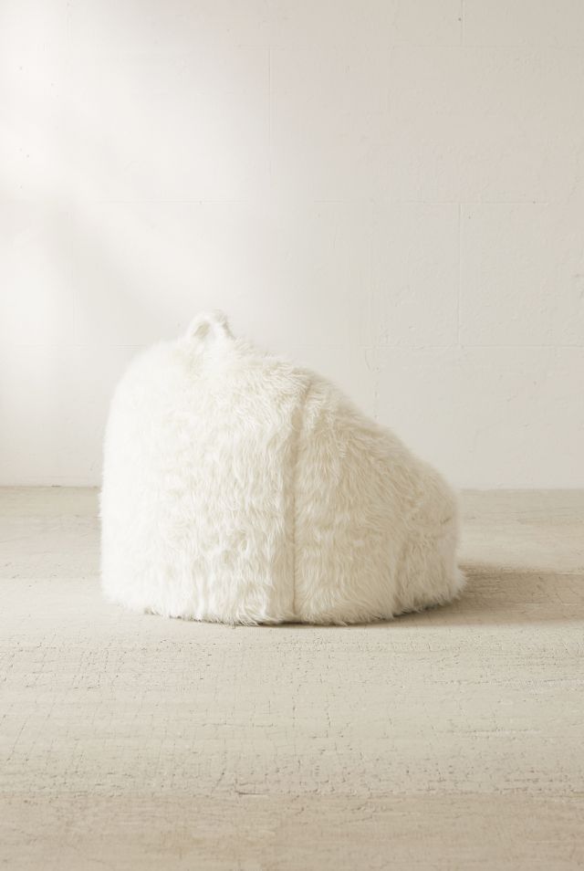 Faux Fur Electronics Storage Bean Bag Chair #3