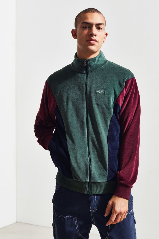 Stussy Velour Paneled Track Jacket | Urban Outfitters