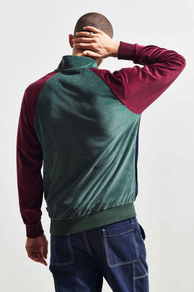 トップス stussy Velour Paneled Track Jacket Stussy Velour Paneled Track Jacket | Urban Outfitters