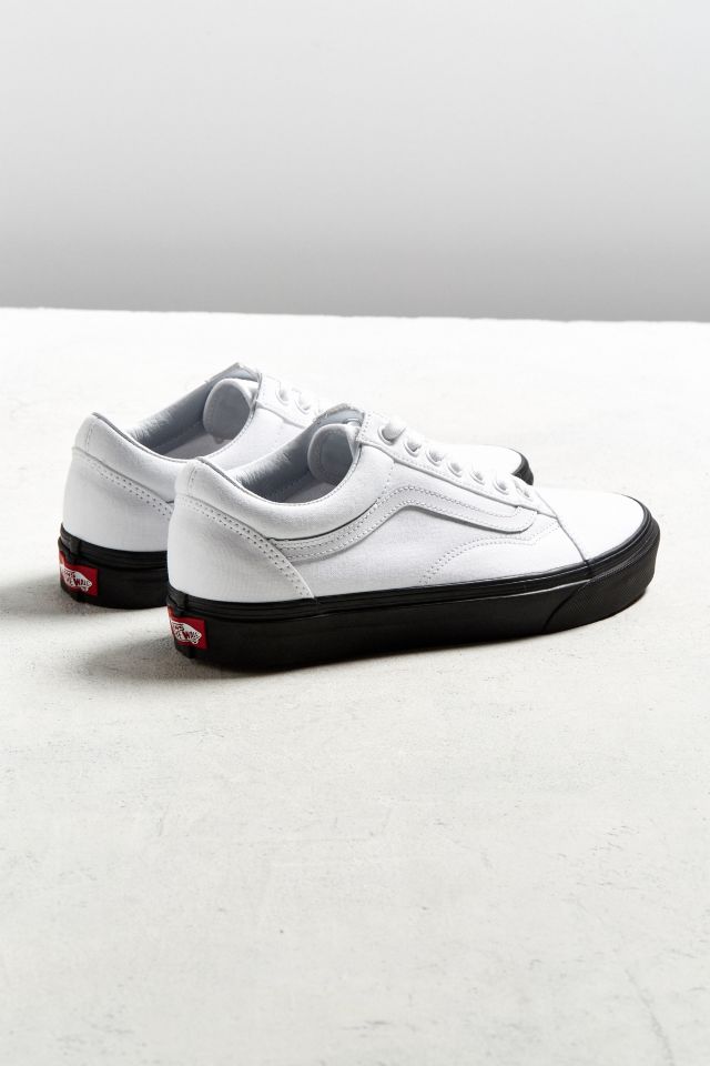 White shoes black sole sale