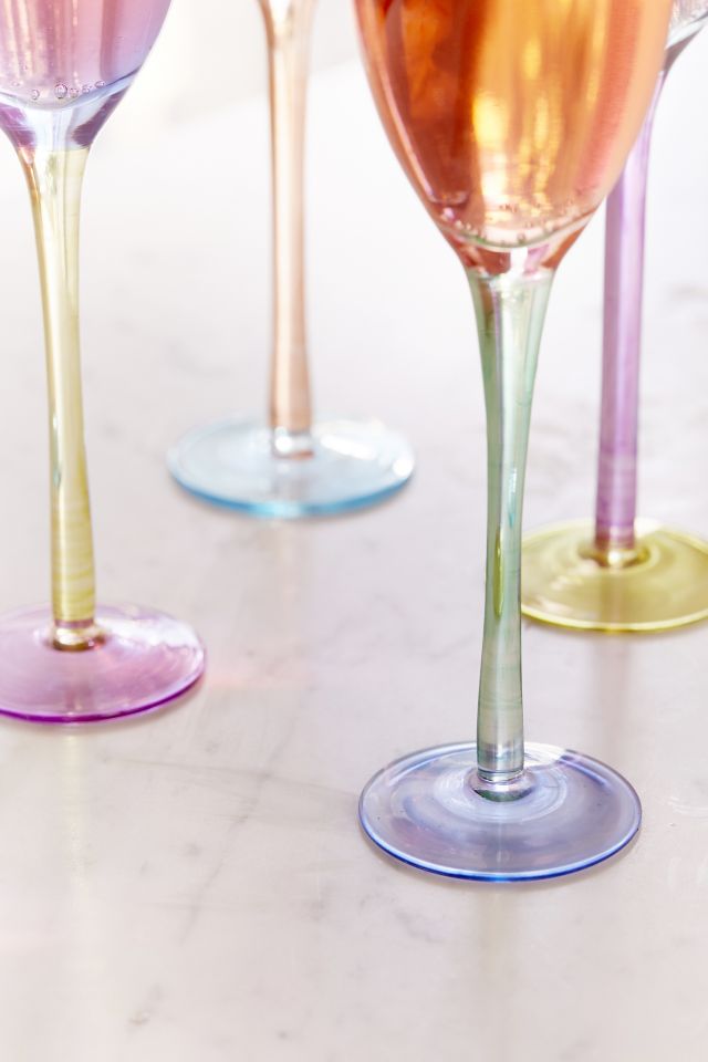 Verre à Flûte Colorblock Assorti - Ensemble de 4 #2