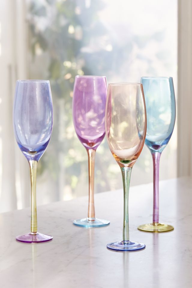 Verre à Flûte Colorblock Assorti - Ensemble de 4 #3